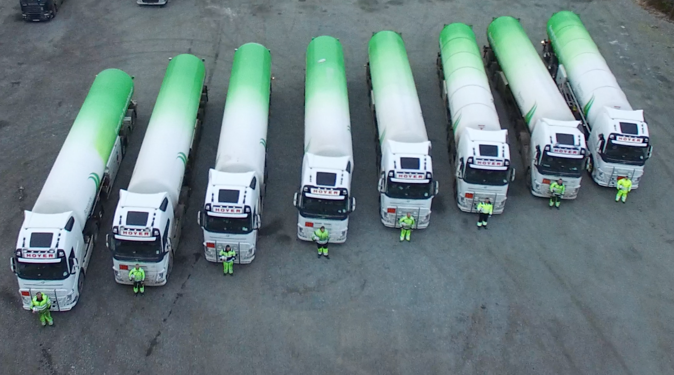Fleet of LNG trucks